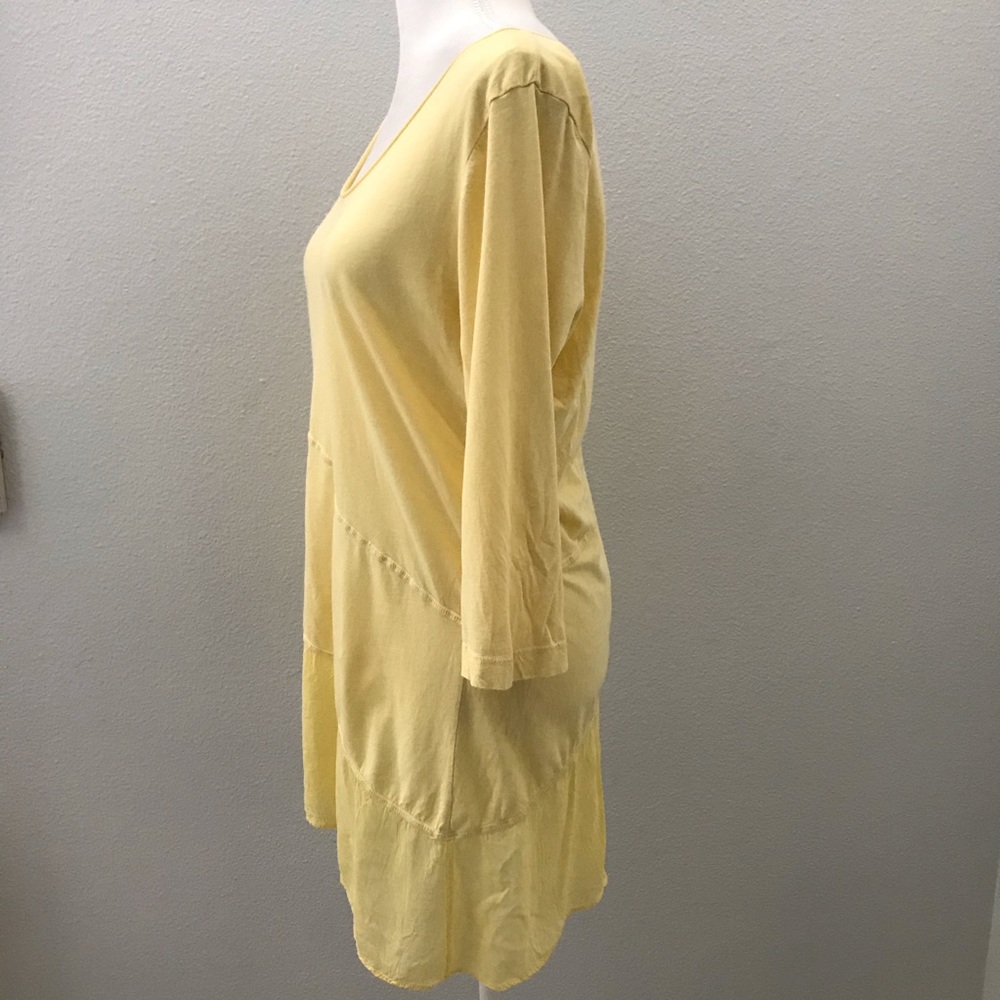 Soft surroundings yellow asymmetrical tunic top - Picture 5 of 8